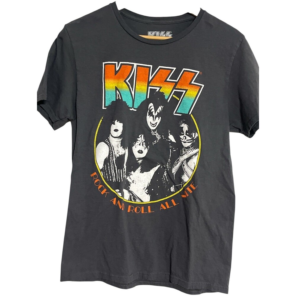 KISS Rock and Roll All Nite Cotton Printed Graphic T-shirt Men's M 100% Cotton
